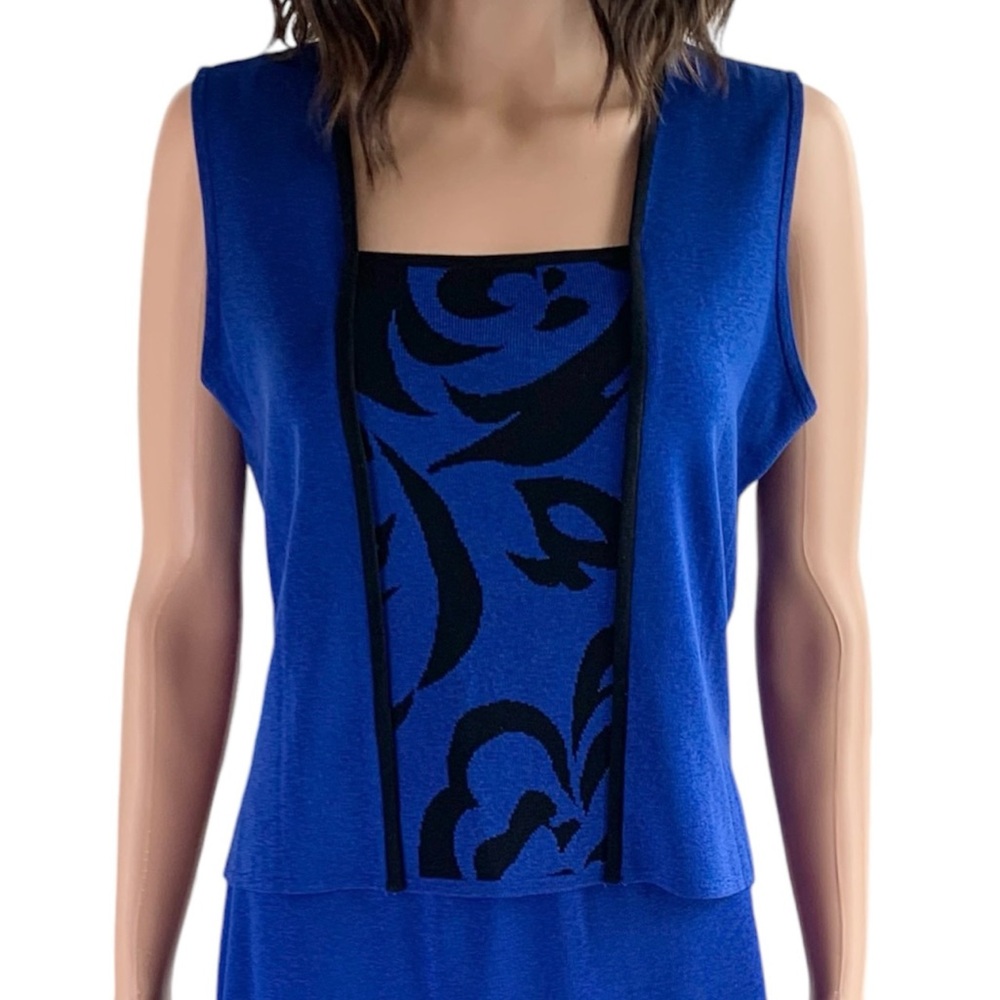 Ming Wang Blue Sleeveless Top